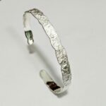 BRAZALETE ESCLAVA PLATA DE LEY TEXTURA AL FUEGO