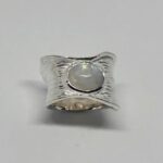 ANELL PLATA PEDRA LLUNA DUNA