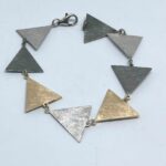 BRAÇALET OR I PLATA TRIANGLES