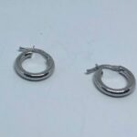 Arracades or blanc aro clàssic tanca catalana 1,7cms