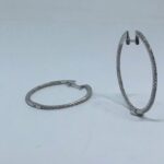 ARRACADES ARO OR BLANC DIAMANTS OVAL