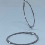 ARRACADES ARO OR BLANC I DIAMANTS 4CMS