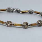 BRAÇALET OR GROC OR BLANC DIAMANTS