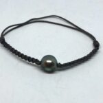 Braçalet perla tahití macramé