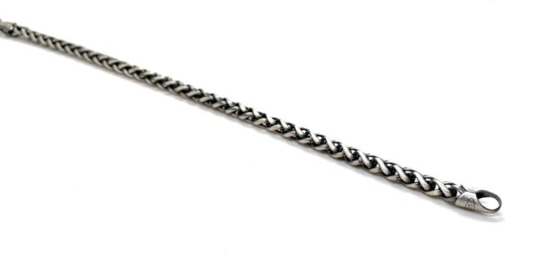 Braçalet plata home zigzag