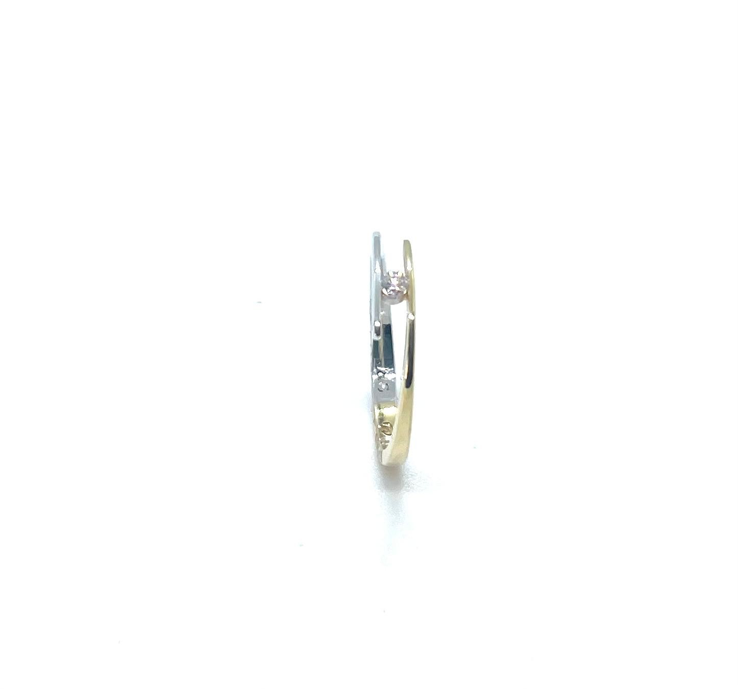 Anell or groc -blanc diamant - Imatge 2