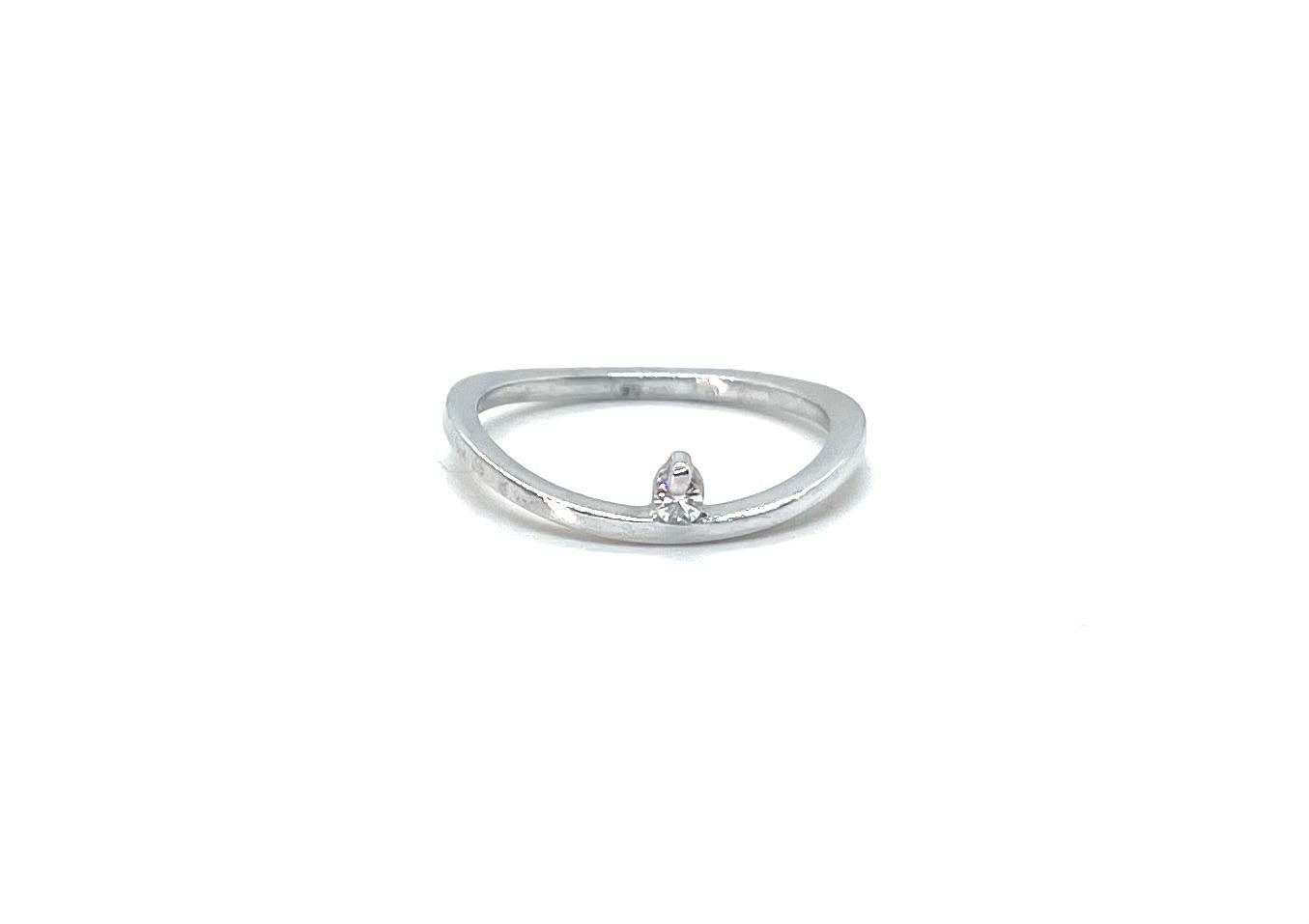 Anell or blanc diamants