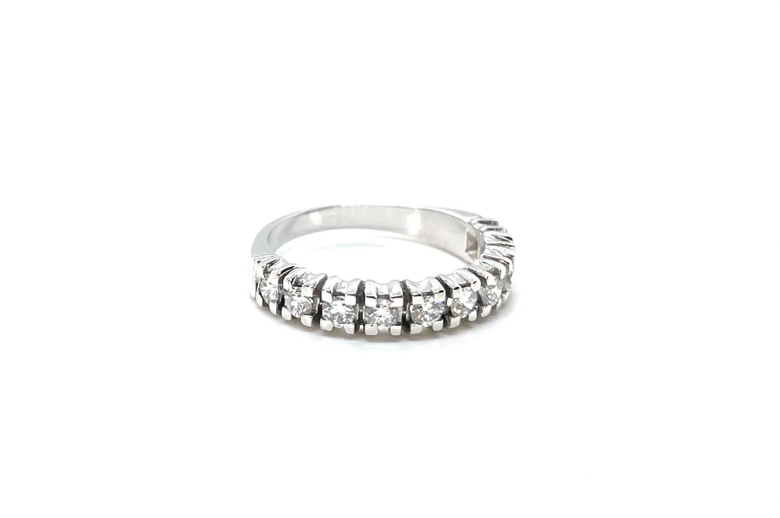 Anell or blanc diamant