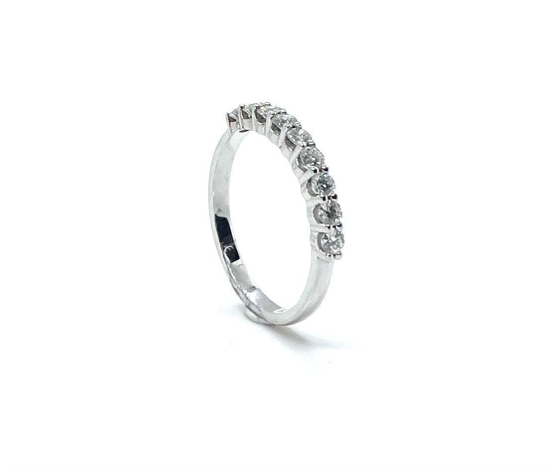 Anell or blanc diamants