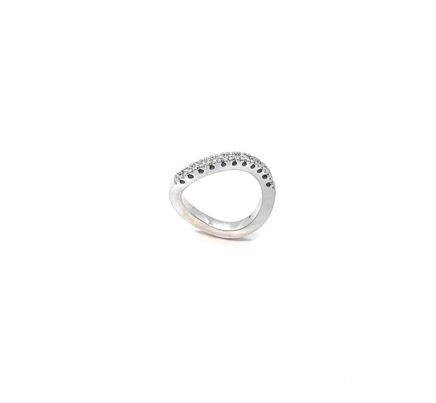 Anell or blanc 18kt diamants 0,35ct - Imatge 2