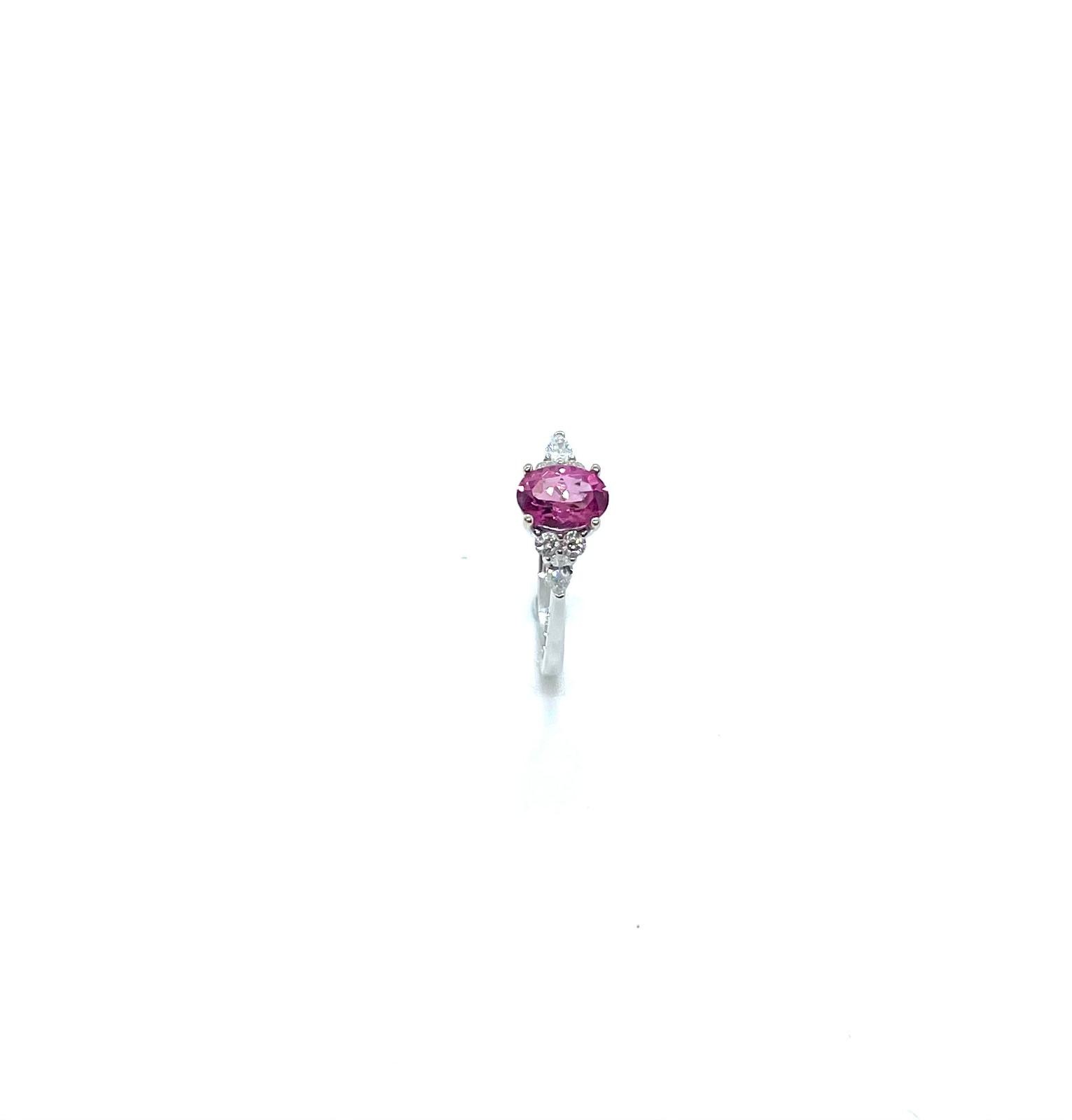Anell or blanc turmalina diamants - Imatge 2