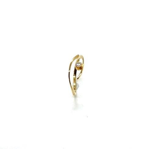 Anell or groc diamant