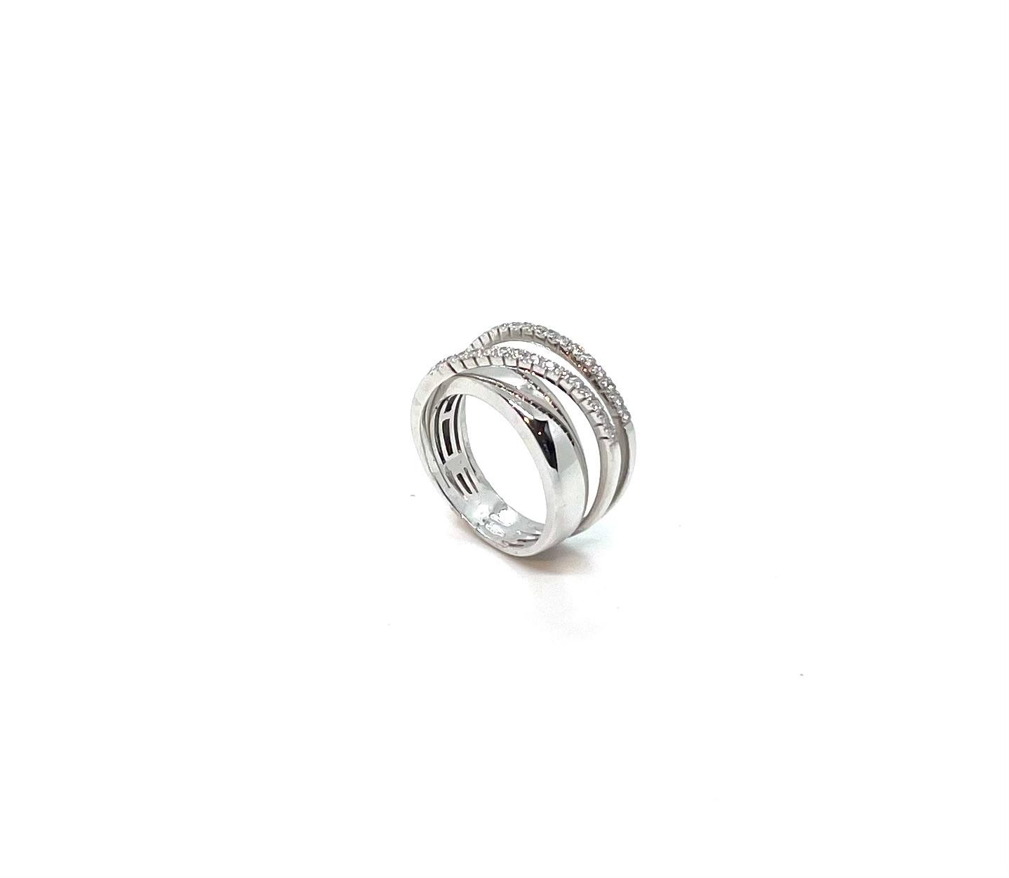 Anell or blanc 18kt diamants 0,19ct - Imatge 2