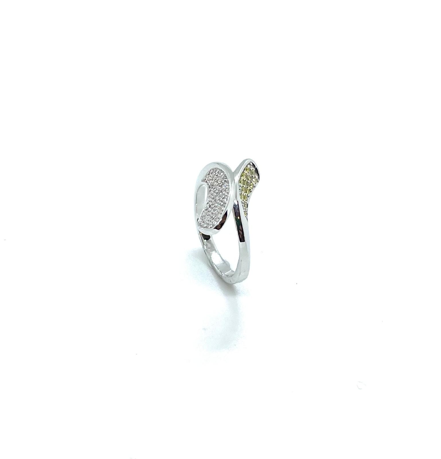 Anell or blanc diamants grocs-blancs - Imatge 3