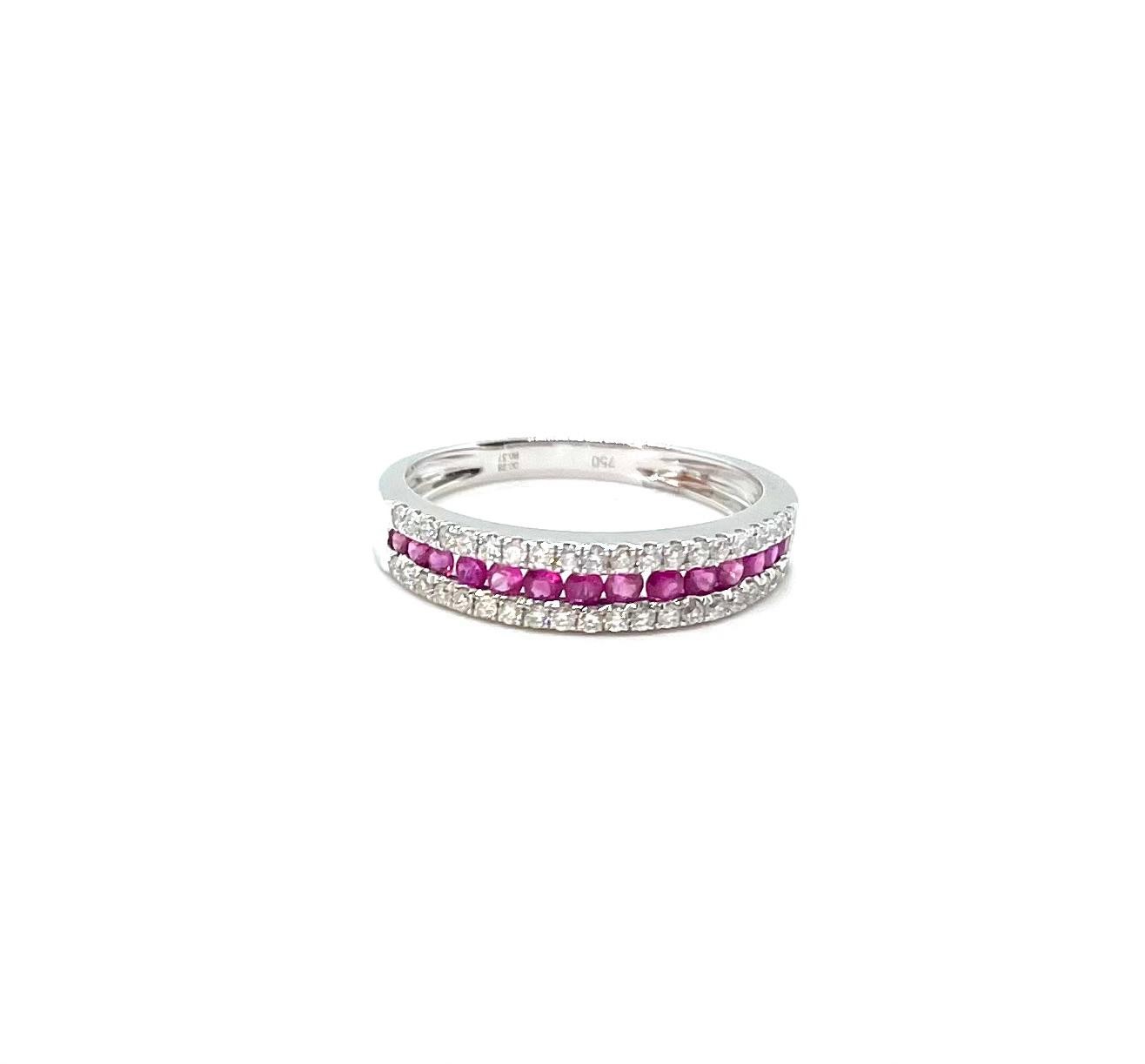 Anell or blanc diamants robís