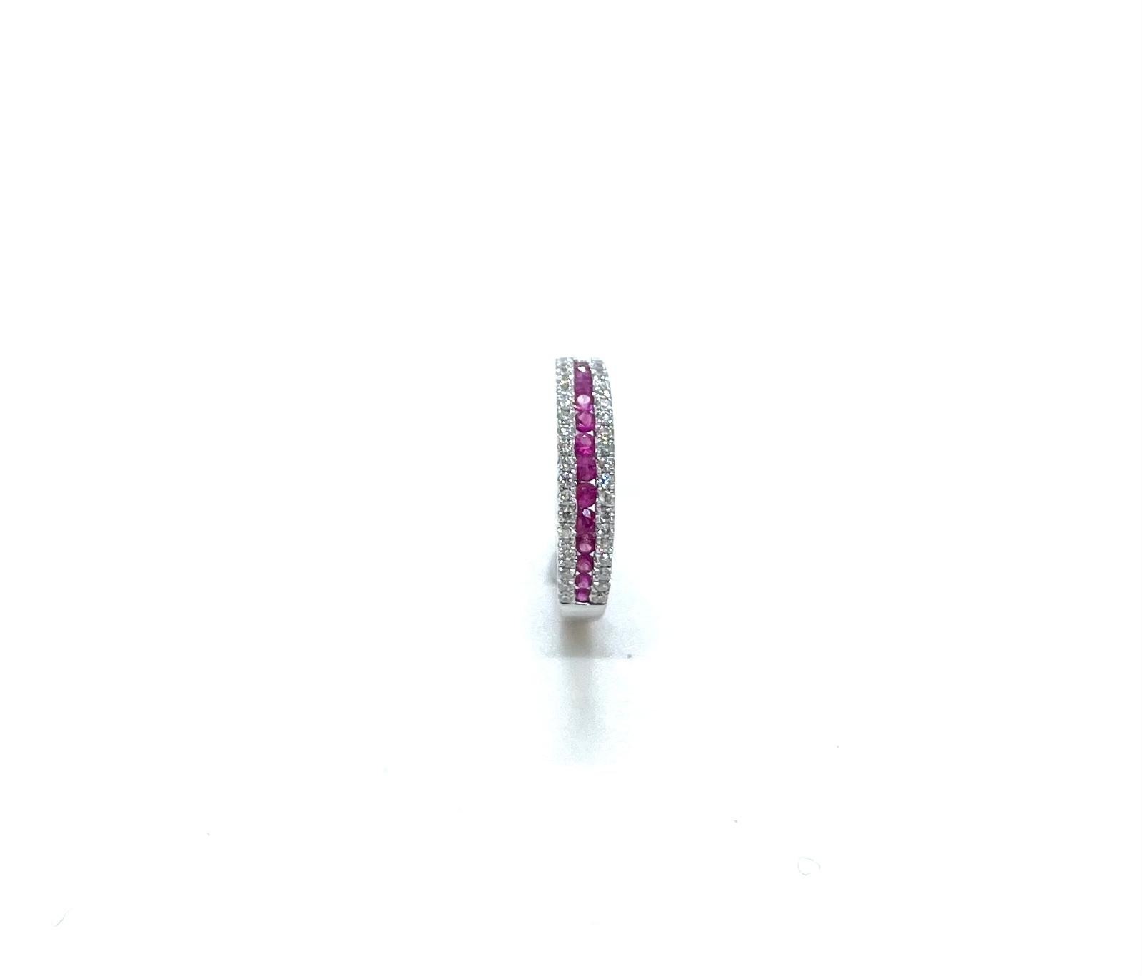 Anell or blanc diamants robís - Imatge 2