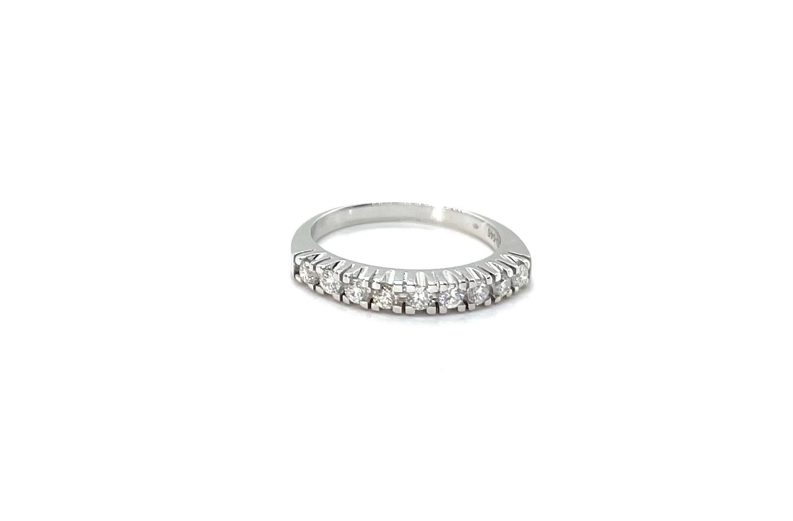 Anell or blanc diamants