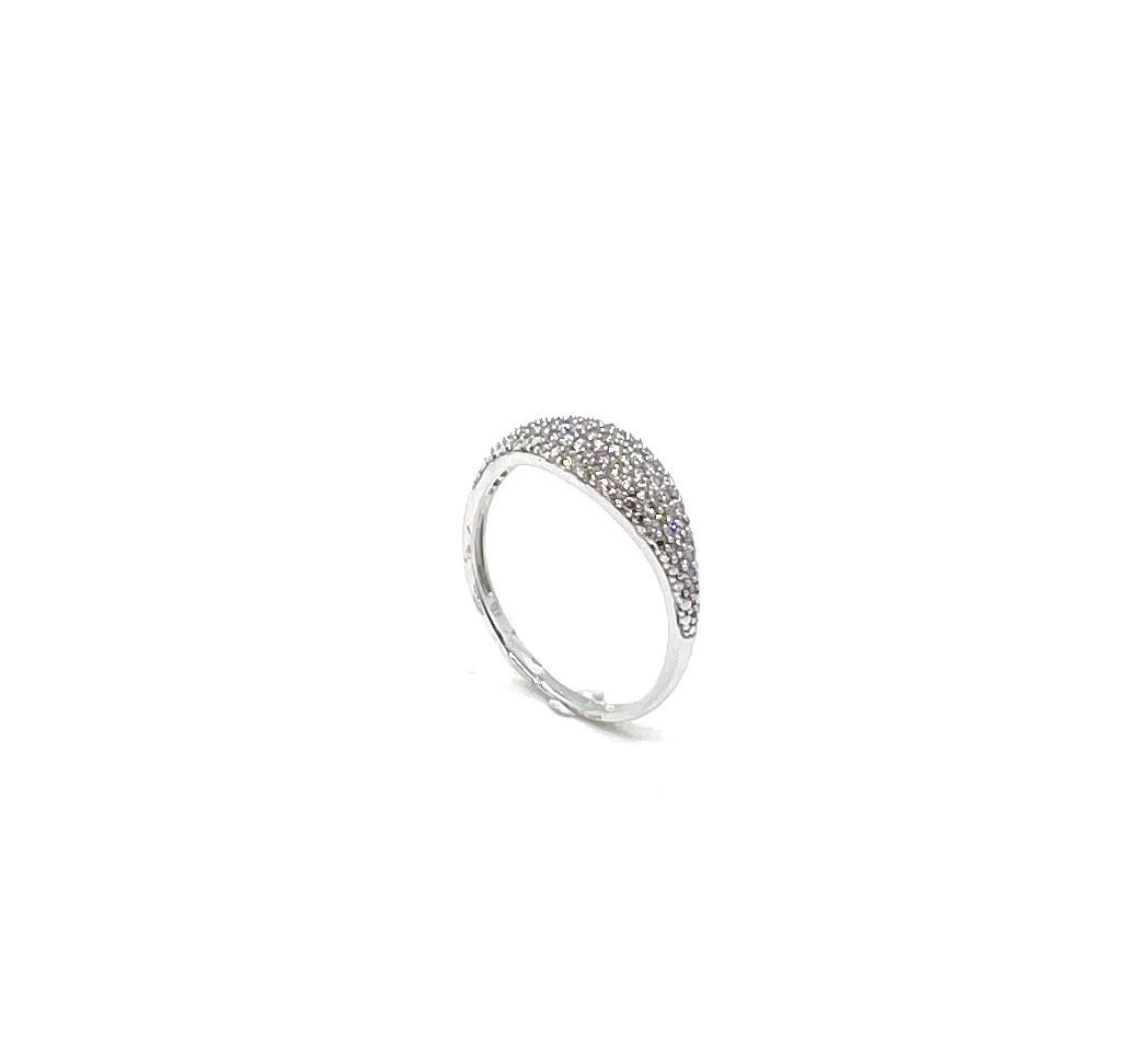 Anell or blanc 18kt diamants 0,34ct - Imatge 2