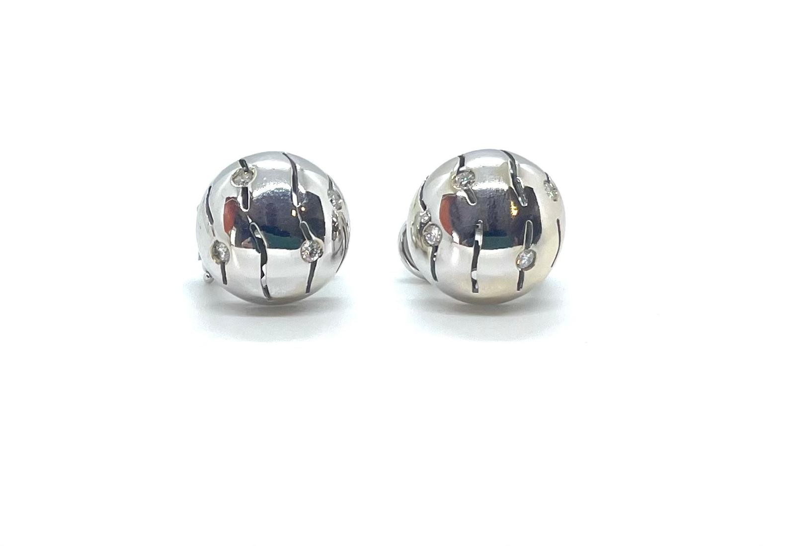 Arracades or blanc 18kt diamamnts - Imatge 2