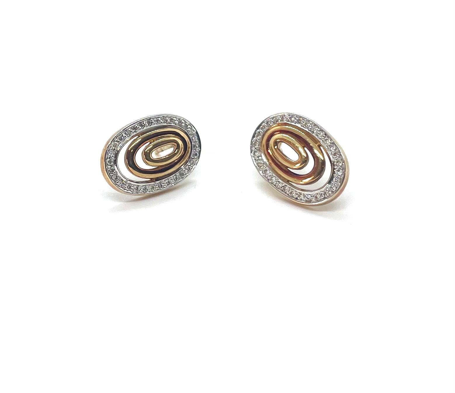 Arracades or groc 18kt diamants - Imatge 2