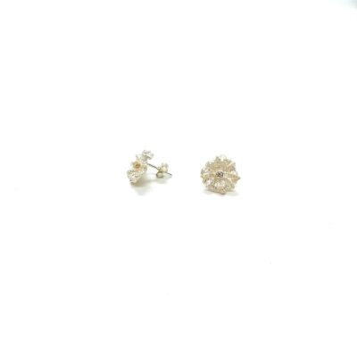 Arracades plata or 18kt diamants 0,10ct