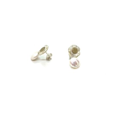 Arracades plata or 18kt perla