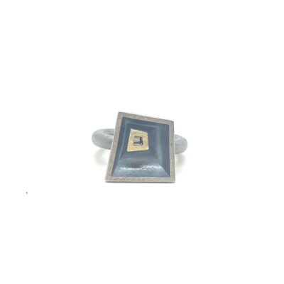 Anell plata i or 18kt