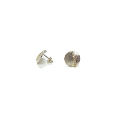 Arracades plata or 18kt diamants 0,14ct